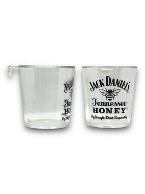 Rare Jack Danel's Tennessee Honey SideCar Shot Glasses (2) EUC Plastic Man Cave